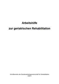 Produktfoto: Arbeitshilfe zur geriatrischen Rehabilitation