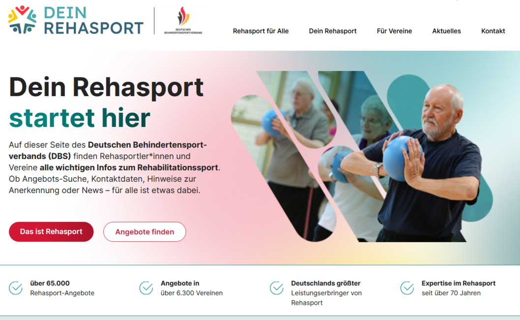 Neues Portal für und um Reha-Sport: www.dein-rehasport.de