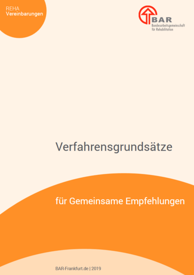 Produktfoto: Verfahrensgrundsätze für Gemeinsame Empfehlungen