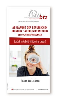 Flyer ABKLÄRUNG DER BERUFLICHEN EIGNUNG / ARBEITSERPROBUNG