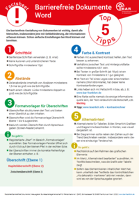 Produktfoto: Factsheet: Barrierefreie Dokumente