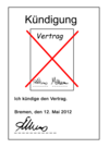 Vertragskündigung