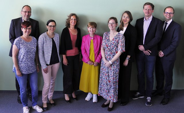 BAR und BMAS im Gespräch; v.l.n.r.: Bernd Giraud, Kerstin Liewald, Katrin Clauß, Susanne Strehle, Prof. Helga Seel, Dr. Lisa Ulrich, Julia Herzog, Dr. Stefan Schüring, Wojciech Plewinski