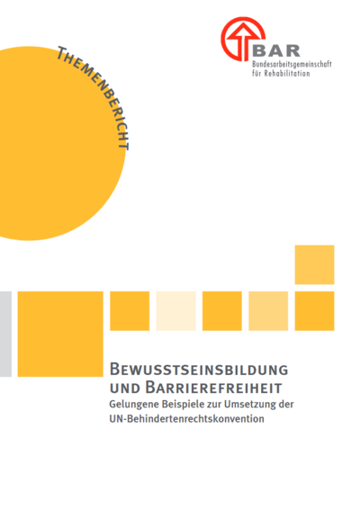 Produktfoto: Themenbericht Bewusstseinsbildung und Barrierefreiheit