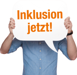 Schild Inklusion jetzt!