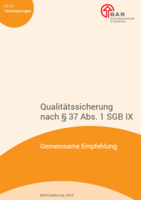 Produktfoto: Gemeinsame Empfehlung Qualitätssicherung nach § 37 Abs. 1 SGB IX